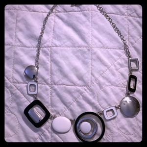 Lia Sophia necklace (black, silver, and white)